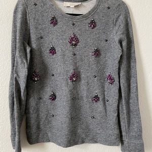 Loft Embellished Rhinestone sweatshirt size XS